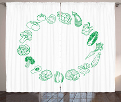 Eat More Organic Curtain