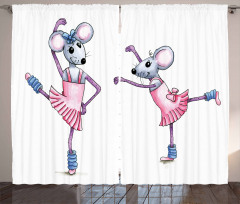 Funny Ballerina Mice Curtain