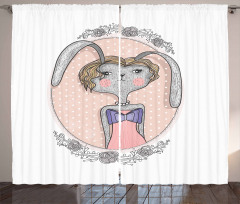 Bunny Portrait Curtain