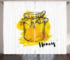 Honey Jar Art Curtain