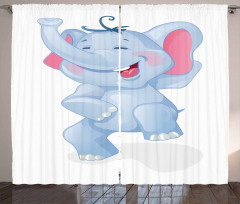 Funny Happy Cartoon Curtain