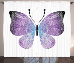 Pointillist Butterfly Curtain