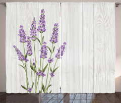 Herbal Bouquet on Wood Curtain