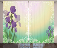 Blossoming Iris Bridal Curtain