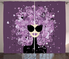 Woman Hearted Hairstyle Curtain