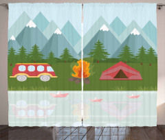 Cartoon Caravan Tent Curtain
