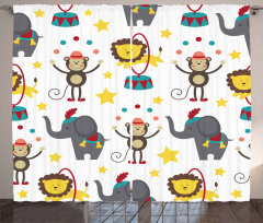 Doodle Circus Animals Curtain
