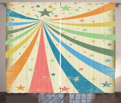Rainbow Background Art Curtain