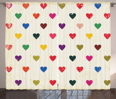 Distressed Hearts Love Curtain