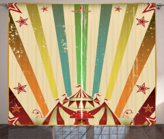 Old Circus Fair Curtain