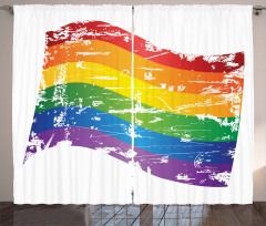 Gay Pride Flag Curtain