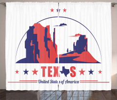 State Map Cowboy Curtain