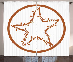 Barbed Wire Star Curtain