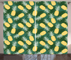 Palm Leaves Pineapples Curtain