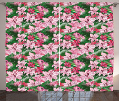Hawaiian Spring Blossoms Curtain