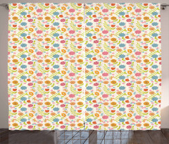 Cheerful Spring Theme Curtain