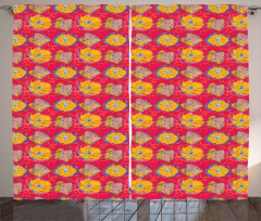 Aquarelle Flower Pattern Curtain