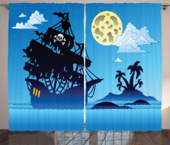 Pirate Ship Island Curtain