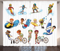 Surfing Cycling Curtain