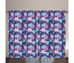 Fantasy Peony Hibiscus Curtain