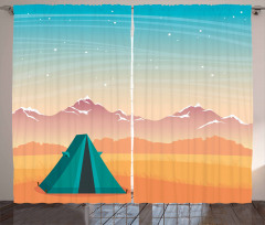 Travel Tent Mountains Curtain