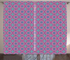 Geometric Petals Art Design Curtain