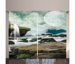 Fantasy Waterfall Moon Curtain