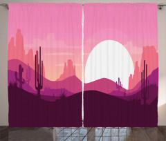Arizona Desert Cactus Curtain