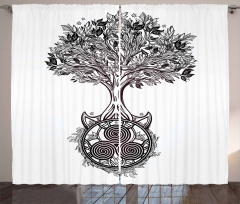 Tree of Life Triskelion Curtain