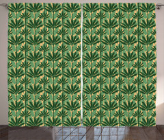 Windmill Palm Trees Curtain