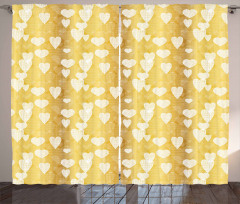 Shape Hatched Hearts Curtain