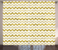 Unbalanced Chevron Curtain