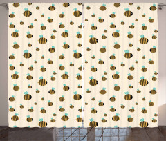 Flying Bumblebees Curtain