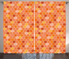 Gradient Honeycomb Shape Curtain