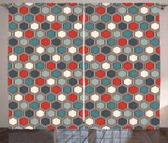 Abstract Mosaic Tiles Curtain