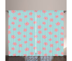 Cherry Blossom Flowers Curtain