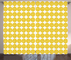 Ogee Pattern Lemons Curtain