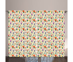 Tulips Design Curtain