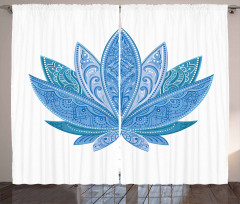 Oriental Lotus Petals Curtain