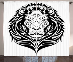 Lion Portrait Curtain