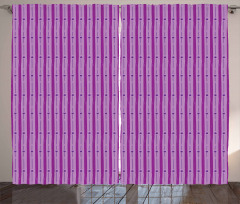 Purple Shaded Stripes Curtain