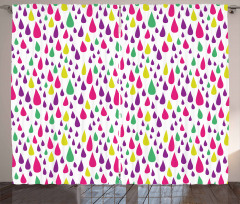 Multicolor Raindrops Curtain