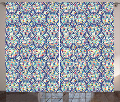 Triangles Tiles Artwork Curtain