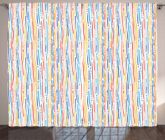 Colorful Stripes Lines Curtain