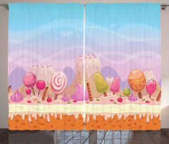 Fanciful Candy Road Curtain