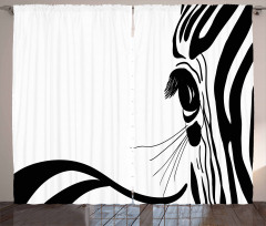 Zebra Stripes Pattern Curtain
