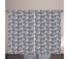 Ornamental Fuzzy Dahlia Curtain