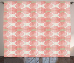 Dash Lines Circle Print Curtain