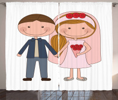 Newlywed Couple Curtain