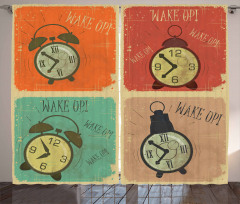 Grunge Wake up Alarm Curtain